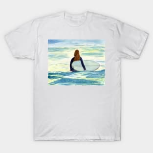 Surfer Girl in Sunlight T-Shirt